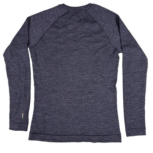 Smartwool Base Layer 250 Merino Wool Thermal Womens Medium Black Grey Dot Crew - Picture 3 of 7